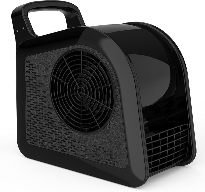 Puligoth Portable Blower Fan for Home: High Velocity Floor Fans for Cooling and Drying - Air Mover with 185° Rotating for Bedroom, Garage, Shop and Gym, 3 Speeds Utility Fan with 2 AC Outlets, Black - Image 1